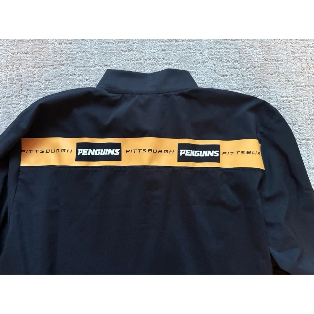 Adidas Men's NHL Pittsburgh Penguins Aeroready 1/4 Zip Medium Ice hockey EUC